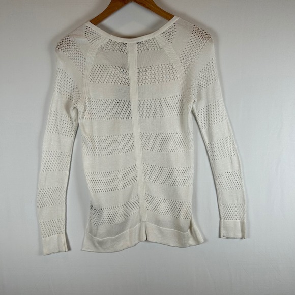 NWT Rag & Bone Genevieve Raglan Pullover Top Knit‎ Sweater White XS **FLAW** - Picture 2 of 11